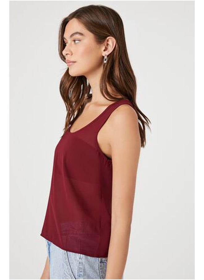 FOREVER 21 - Chiffon Scoop Tank Top - Image 1