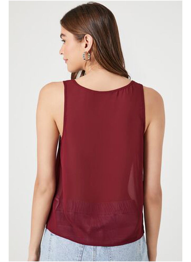 FOREVER 21 - Chiffon Scoop Tank Top - Image 1