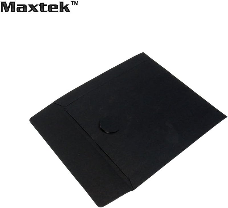 maxtek 100 Pack Maxtek Premium Thick Black Color Paper CD DVD Sleeves Envelope with Window Cut Out and Flap 100g Heavy Weight - Image 2