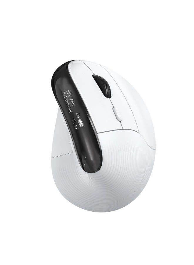 Wireless Bluetooth ergonomic vertical charging dual-mode mouse business office computer 6400DPI photoelectric mouse - Image 1