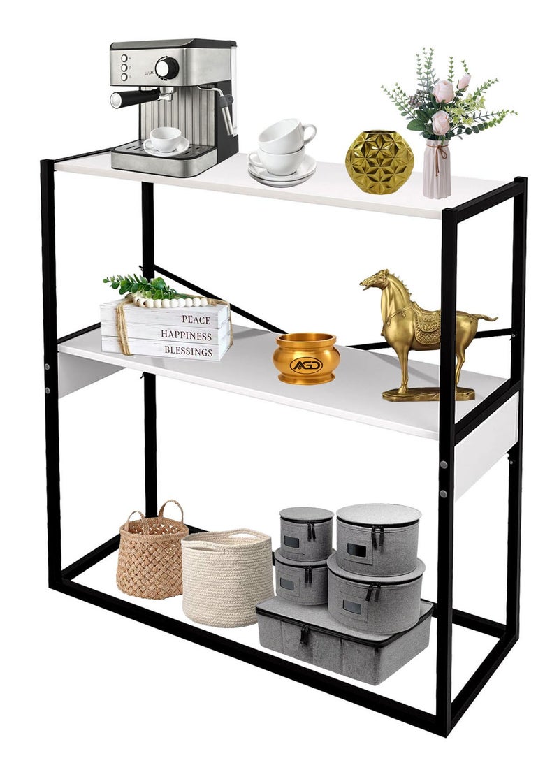 AGD Coffee Corner Table, Entryway Console Table, To Arrange And Organize Your Needs - White / Black - Image 1