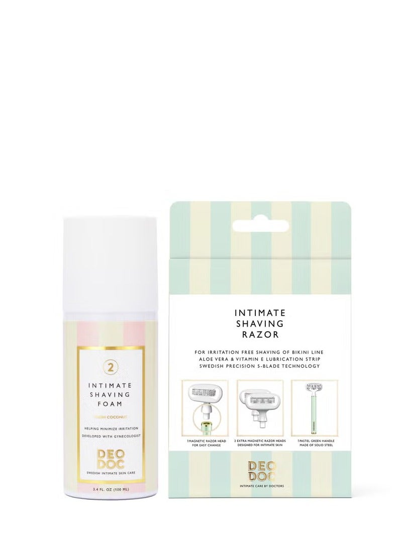 DeoDoc Razor Green , DeoDoc shaving foam Fresh Coconut - Image 4