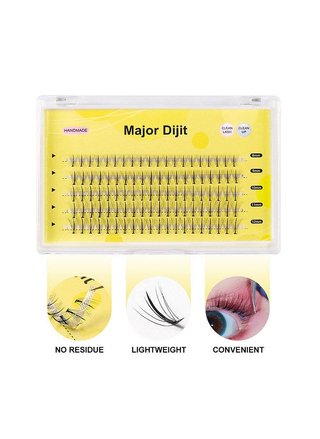 MAJOR DIJIT - Major Dijit False Eyelashes Clusters 5 Rows Mixed Segement Design Lightweight Natural DIY Makeup Eyelash Extension - Image 1