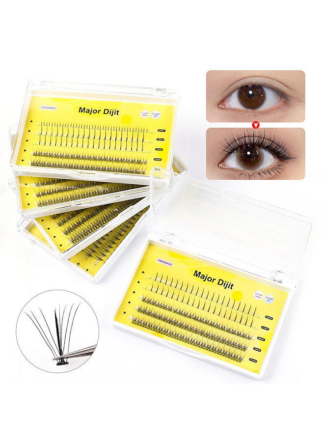 MAJOR DIJIT Major Dijit False Eyelashes Clusters 5 Rows Mixed Segement Design Lightweight Natural DIY Makeup Eyelash Extension  - Image 4