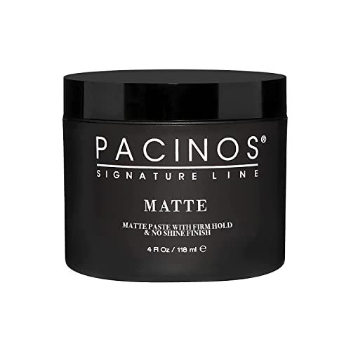 Pacinos Matte Hair Paste - Firm Hold, No Shine, Sculpting & Styling Wax, Long Lasting Definition & Texture, No Flakes, All Hair Types, 4 fl. oz.