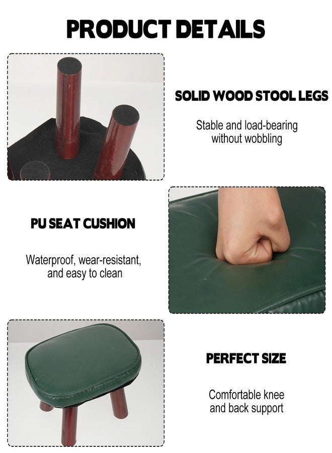 AIHSUMC Prayer Kneeler with PU Leather Cushion, Wooden Prayer Bench with Solid Wood Legs, Thick Padded Kneeling Stool for Home Prayer & Meditation - Image 2