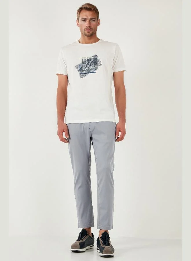 Buratti Cotton Slim Fit Elastic Waist Straight Leg Trousers Men's TROUSERS 5545S87JMILANO