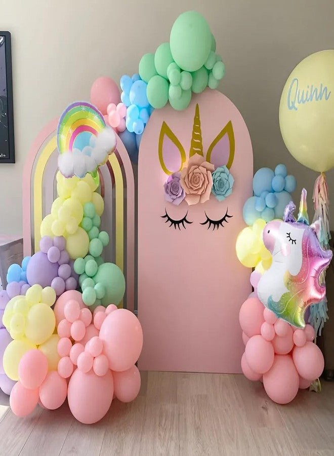 EASUTE 158pcs Unicorn Birthday Decorations, Unicorn Balloons Arch Kit Pastel Pink Blue Yellow Balloons with Rainbow Balloon for Girl Unicorn Party Decoration Baby Shower Supplies - Image 4