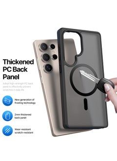 DUX DUCIS Yind Case Anti-Yellowing Matte Clear [Hard PC Back & Soft TPU Bumper] Magnetic Wireless Charging Shockproof Protective Phone Case Cover compatible with Samsung Galaxy S25 Ultra  (Black) - pzsku/ZB7E8EFA7823DDA9E9A55Z/45/_/1738174258/f2c5c1b9-015f-49af-a4a1-c605dea4c5a7