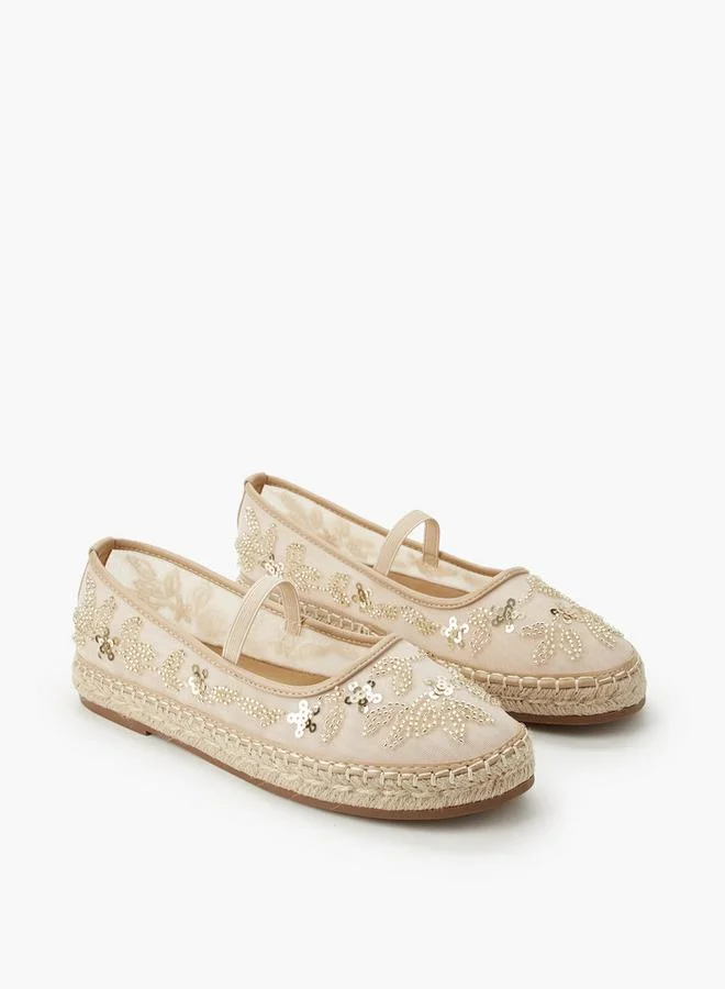 Celeste PINK Women Sequin Embellished Ballerina Shoes for Women | Best Price UAE