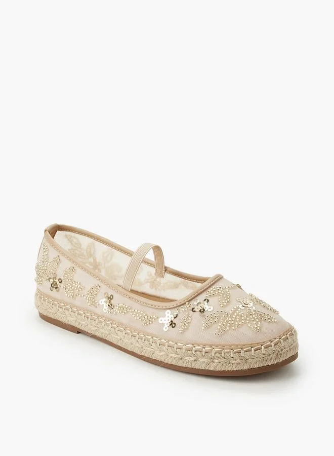 Celeste PINK Women Sequin Embellished Ballerina Shoes for Women | Best Price UAE