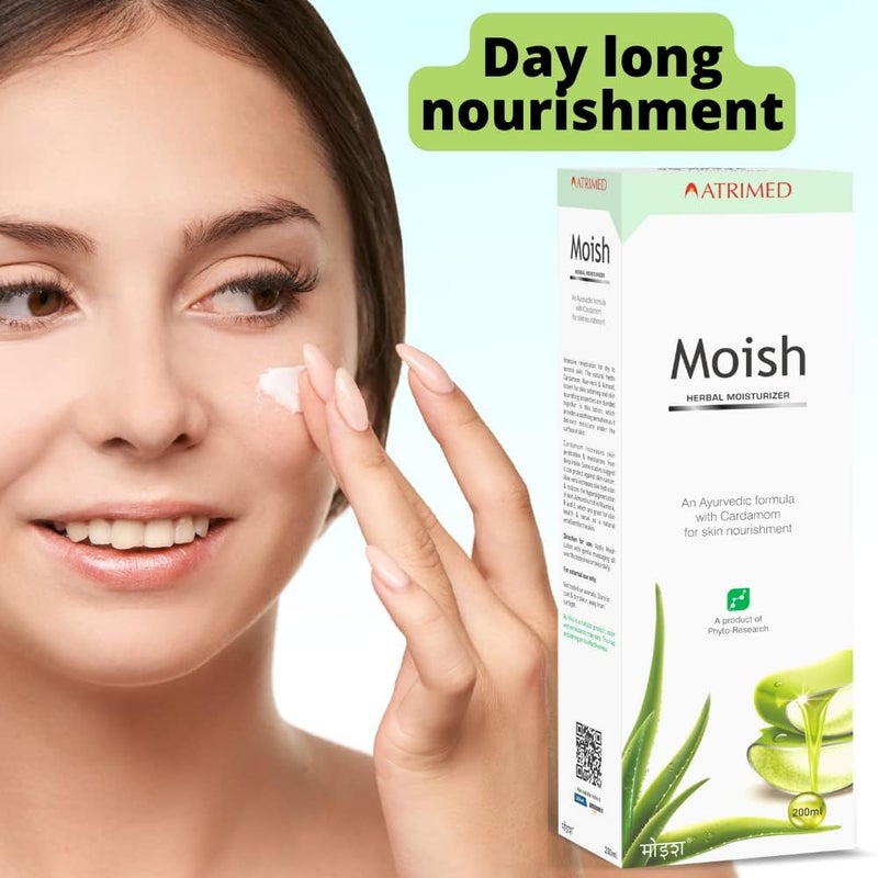 ATRIMED Ayurvedic Moish Skin Moisturizer Cream by Atrimed Nourish Your Skin with Herbal Moisture  200ml  Single Pack - Image 2