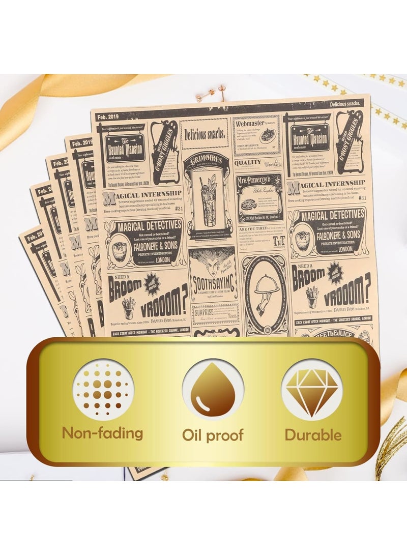 SYOSI Parchment Paper, Greaseproof Baking Sheets, Non-Stick Food Wrapping Papers for Bread, Burger, Sandwich, Fries, Cheese, Deli Meats, Basket Liners, Oven Safe & Oil-Resistant (200 Sheets, 25x25cm) - Image 4