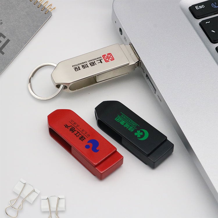 Rotating U Disk Custom 32G Metal Fashion Gift Usb 128Gb Large Capacity Exhibition Bidding U Disk 64G - Image 5