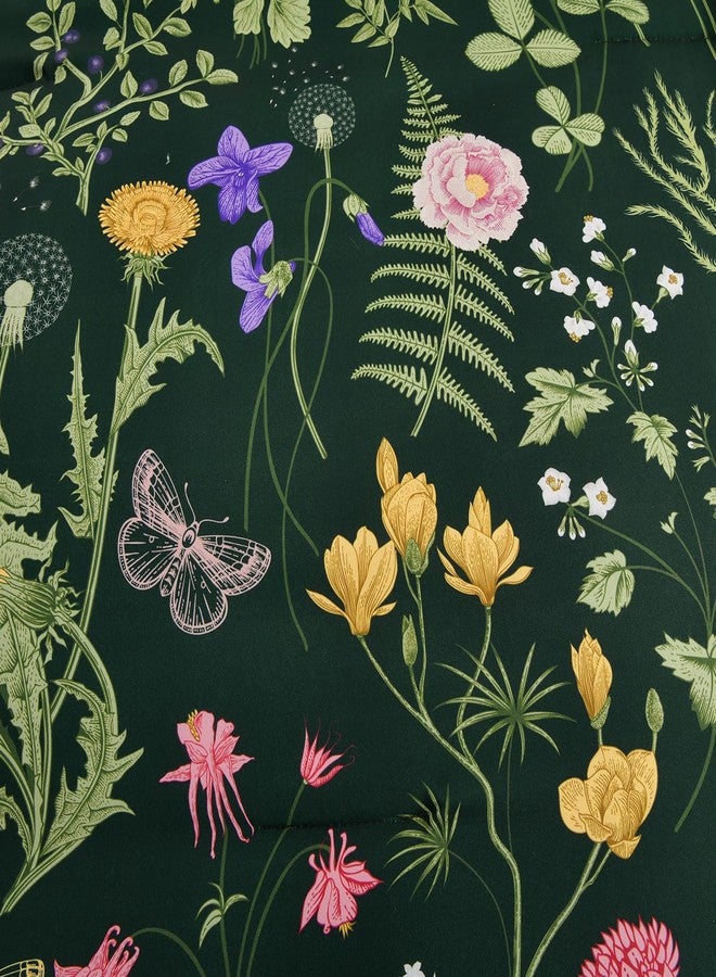 Yiran Dark Green California King Comforter Set, 7 Piece Summer Floral Comforter Bedding Set, Bed in a Bag with Flowers Pattern, Soft Microfiber Complete Bedding Set with Sheets for All Season - Image 5