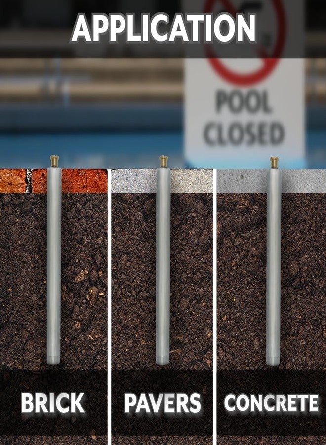 Poolzilla 10” Aluminum Tube with Anchor for Pool Safety Cover Installation, Anchor Installation for Loose Ground or with Pavers, 1 Pack - Image 4