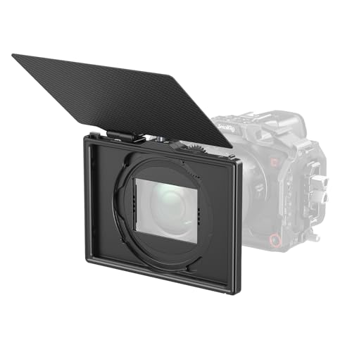SmallRig Matte Box with Adjustable Clamp from 67mm - 82mm, with 4 x 5.65 Filter Frame, Top Flag, for DSLR Mirrorless Cameras - 4409 - Image 1