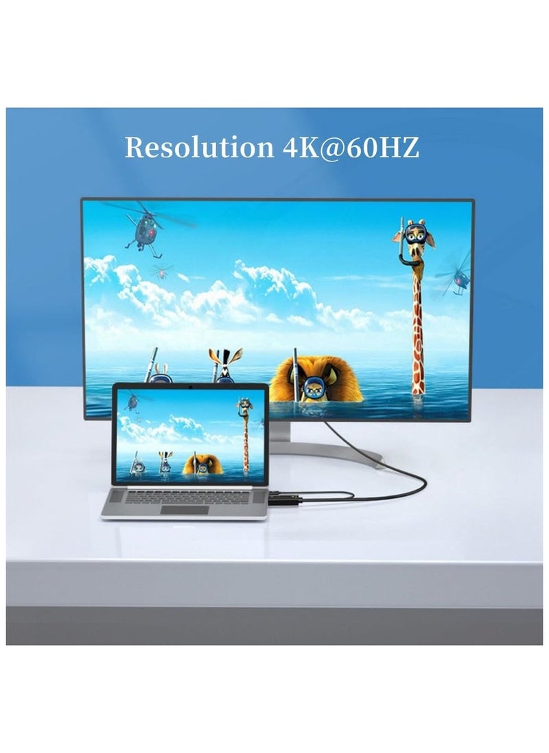 2 in 1 HDMI to Displayport Mini DP Replacement Cable Converter, Adaptor with USB male to female, Compatible Computer Host Graphics Card HDMI External DP Monitor TV Projector Adapter 4K60HZ - Image 5