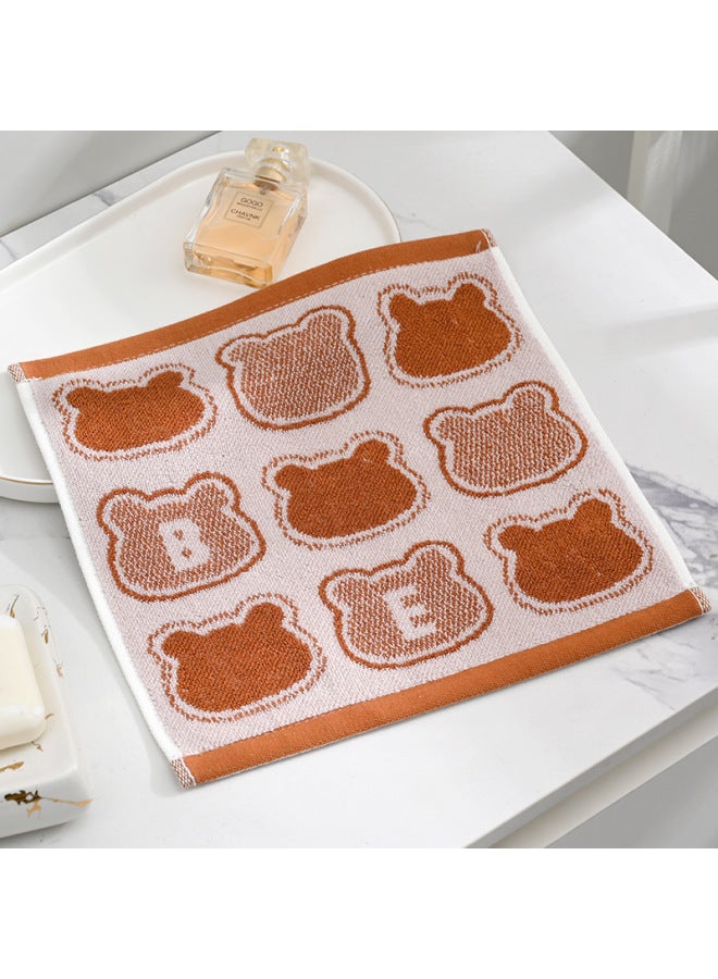 Cotton Small Square Hangable Kindergarten Baby Hand Wipe Towel Cute Cartoon Absorbent 32-strand Cotton Slip Towel