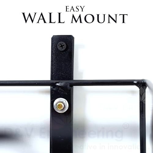 D&V ENGINEERING - Creative in innovation D&V Engineering Heavy-Duty Metal Wall Mount Plant Stand Shelf & Bracket|Indoor & Outdoor Hanging Planter Rack for Balcony, Garden – Black, Large - Image 3