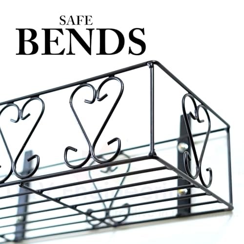 D&V ENGINEERING - Creative in innovation D&V Engineering Heavy-Duty Metal Wall Mount Plant Stand Shelf & Bracket|Indoor & Outdoor Hanging Planter Rack for Balcony, Garden – Black, Large - Image 2