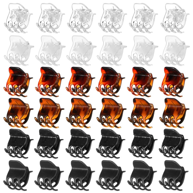 Expressions 36pc Small Claw Clips, Value Pack Of Durable Hair Clips - 1" Inch Small Hair Clips for All Hair Types, Professional Quality Hair Accessories, Styling Sectioning for Women - Image 1