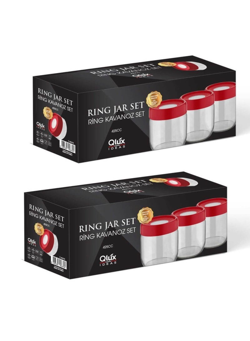 كلوكس طقم مرطبان علب زجاج بغطاء محكم لتخزين البهارات والتوابل في المطبخ 6 حبة 26X8,7X10,6 مم - Image 5