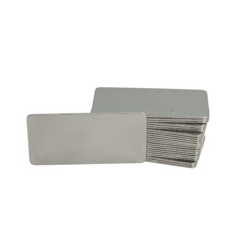 StayMax Stainless Steel Engraving Blank Tags Rectangle Stamping Blanks Blank Metal Plate 25 Pack 1x2Inch - Image 3