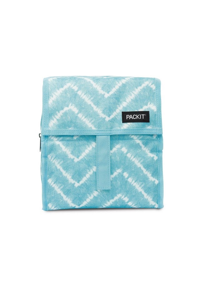 PACKIT Freezable Lunch Bag, Aqua Tie Dye - Image 1