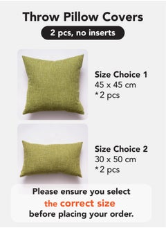 a moment Set of 2 Olive Linen Cushion Cover Decorative Throw Pillow Covers Farmhouse Pillow Covers with Cross for Couch Sofa Bed Living Room Home Decor  - Image 5