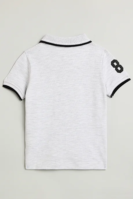 أر أند بي Printed Polo T-Shirt with Short Sleeves