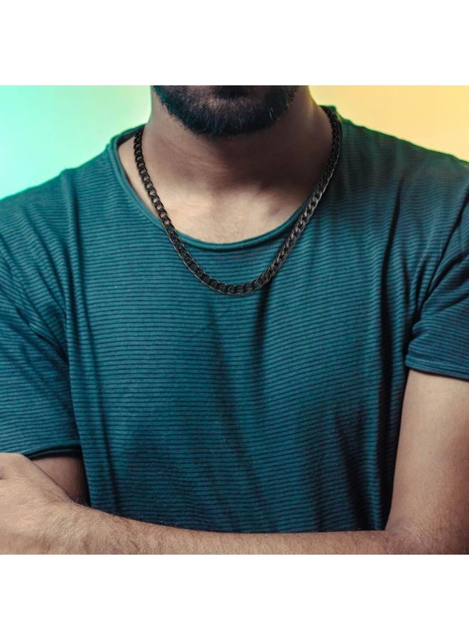 MIXJOY قلادة سلسلة كوبية وعد، سلسلة كوبية بسمك 7 مم للرجال، هدية عاطفية للزوج، الصديق، الخطيب، أفكار هدايا أحبك لعيد الميلاد، الذكرى، متوسطة، فولاذ مقاوم للصدأ - Image 5