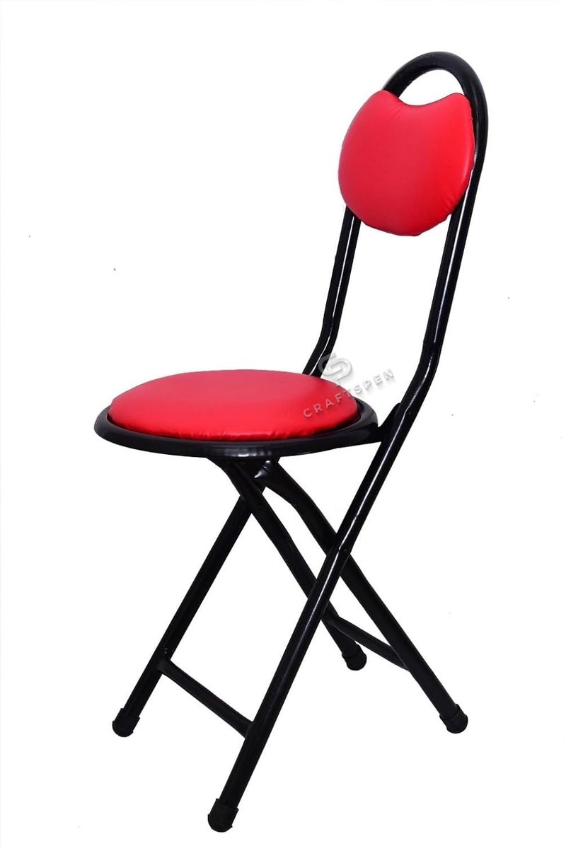 craftspen 18Inch Folding Chair SpaceSaving Easy to Clean and Perfect for Events Gatherings NamazMasjidStudy Red Chair 1pc - Image 5