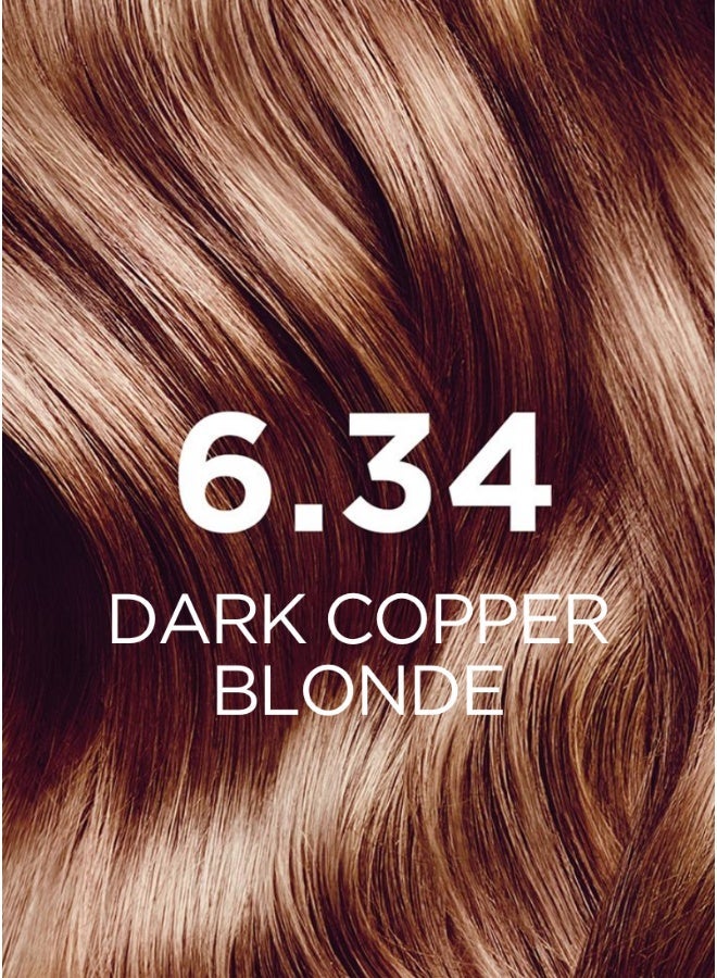 Phyto PhytoColor Permanent Hair Color Kit, Shade 6.34 Dark Copper Blonde, Ammonia-Free Botanical Hair Dye with 100% Grey Coverage - Image 3