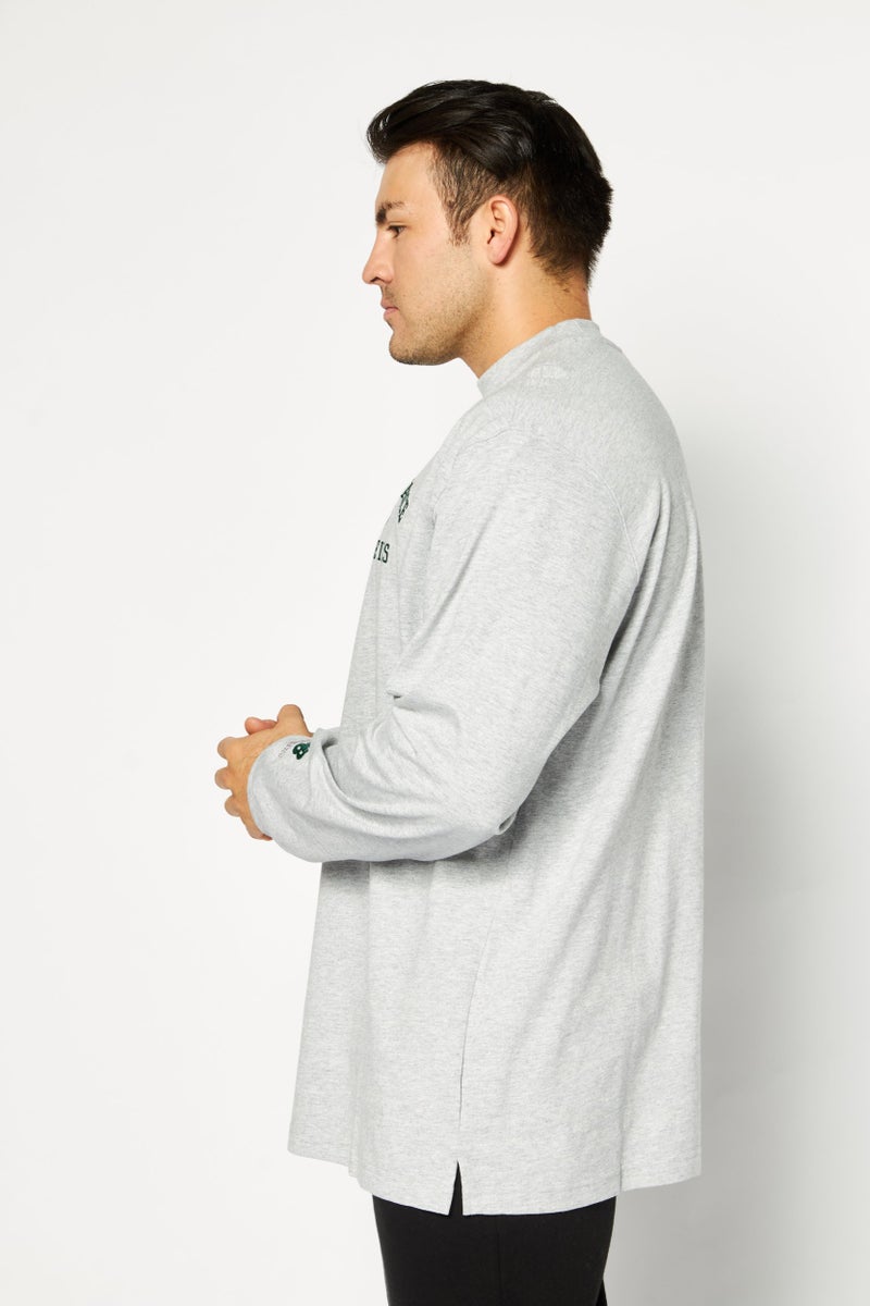 New Balance Men Sportswear Fit Training Long Sleeve T-Shirt, Grey - Image 4