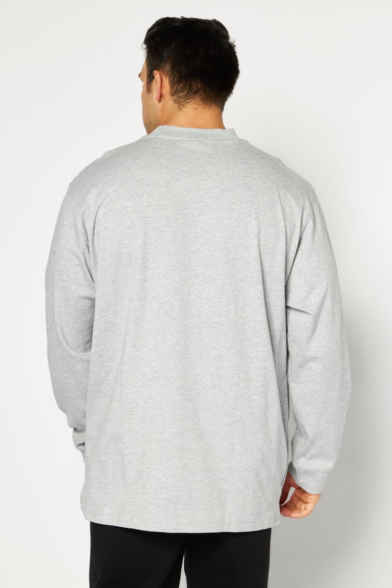 New Balance Men Sportswear Fit Training Long Sleeve T-Shirt, Grey - Image 3