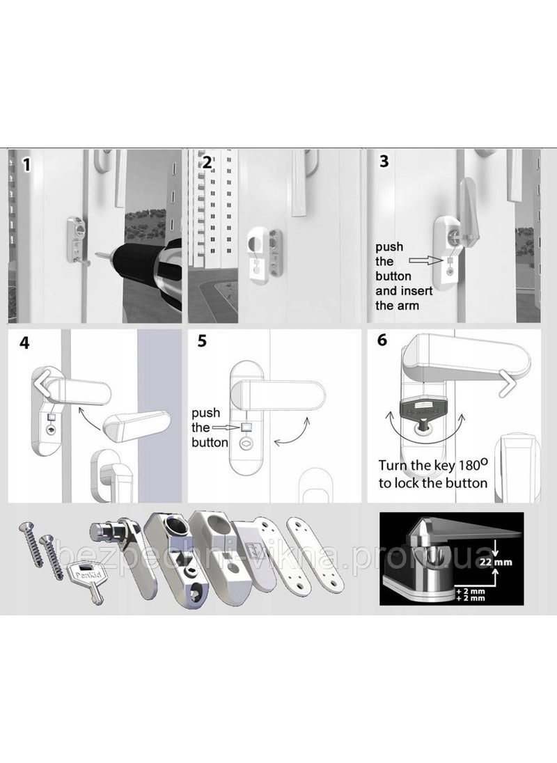 Safety Latch 5 Pieces with Key - pzsku/ZB7E9ECF69E3C08AF9943Z/45/_/1728062439/7ea3d275-4d1d-4866-ba0e-9ae8d8c5942b