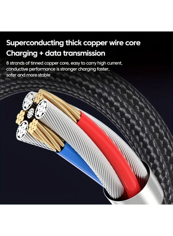 90 Degree Elbow USB C To C Fast Charging Cable 6A 9.84 Inch For iPhone 15 Huawei Xiaomi - Image 4