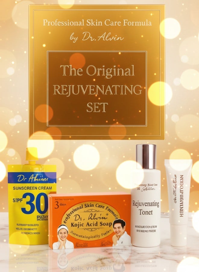 Dr. Alvin The Original Rejuvenating Set for Face and Skin Whitening Brightening Anti Acne Anti Dark Spot Skin Care Kit