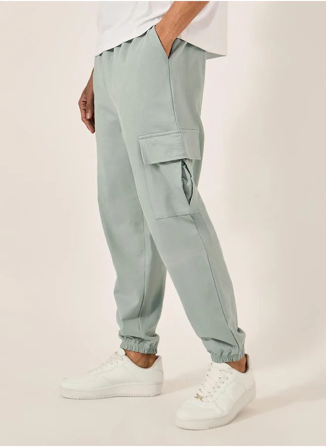 ستايلي Mid Rise Oversized Elasticated Hem Cargo Joggers