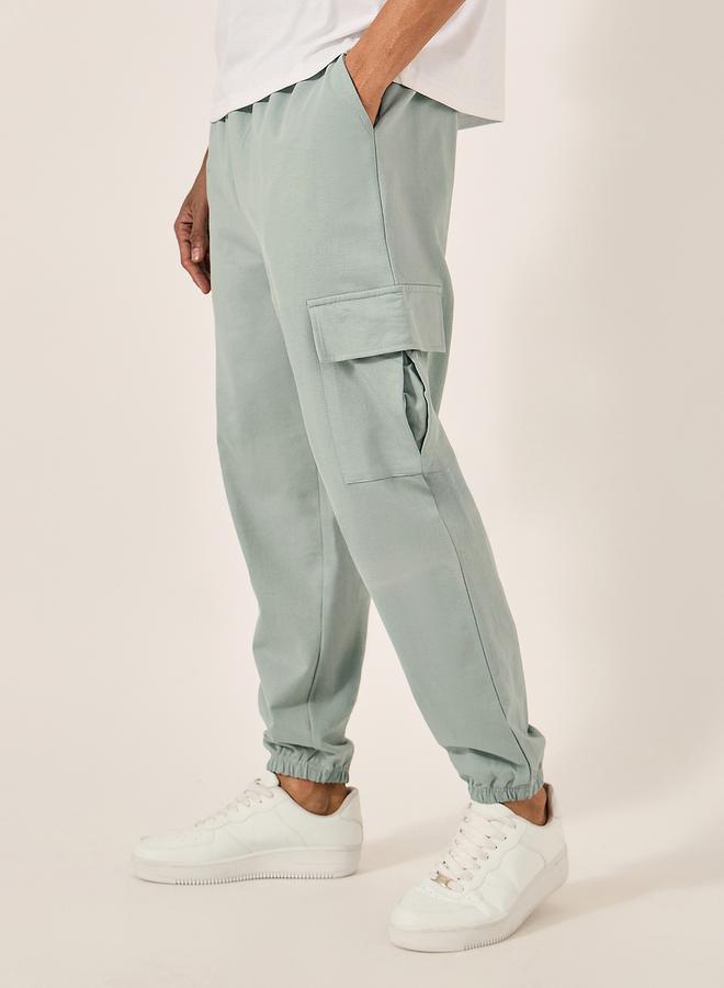 Styli Mid Rise Oversized Elasticated Hem Cargo Joggers  - Image 2