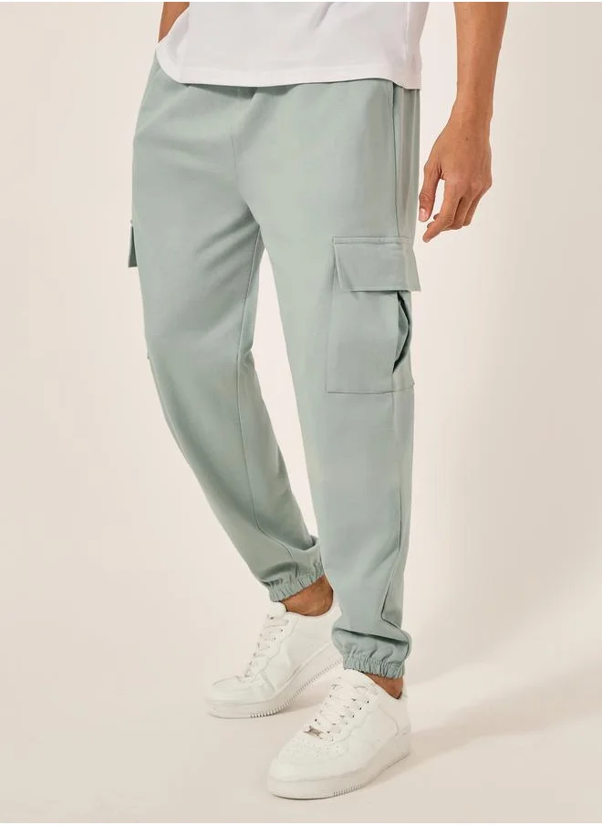 ستايلي Mid Rise Oversized Elasticated Hem Cargo Joggers