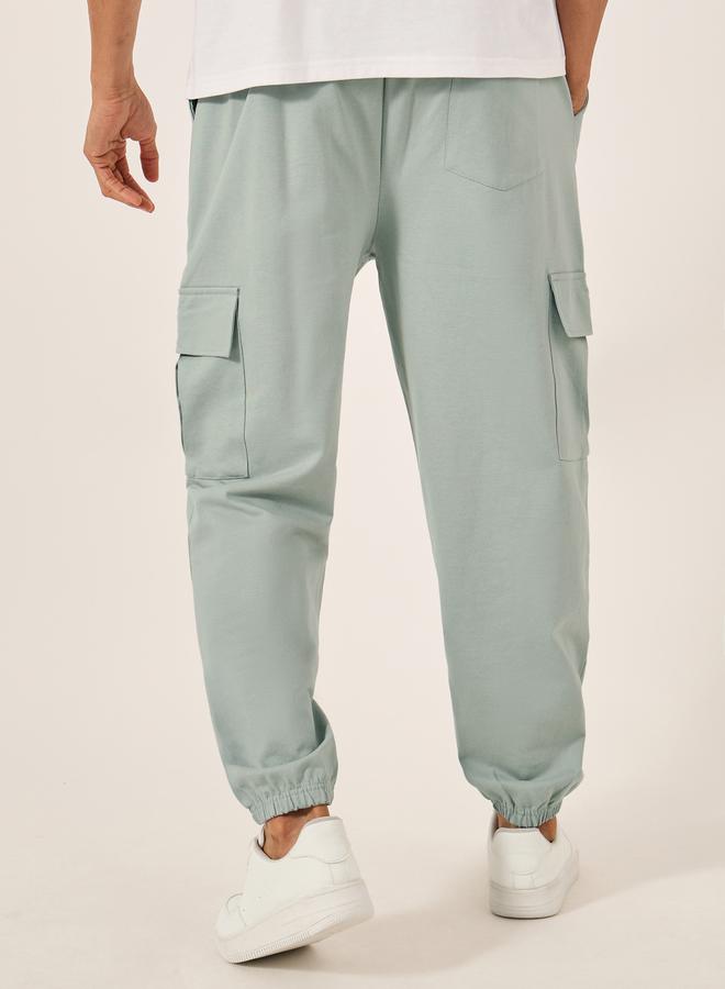 Styli Mid Rise Oversized Elasticated Hem Cargo Joggers  - Image 5