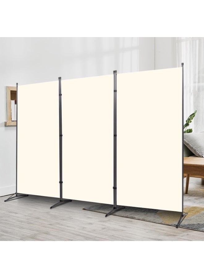 WALALLA 3 Panels Room Divider, 6 Ft Tall Indoor Folding Privacy Panels Screen, Portable Partition Separator, Freestanding Separation Temporary Wall, Room Partition Wall Dividers for Home Office - Image 4