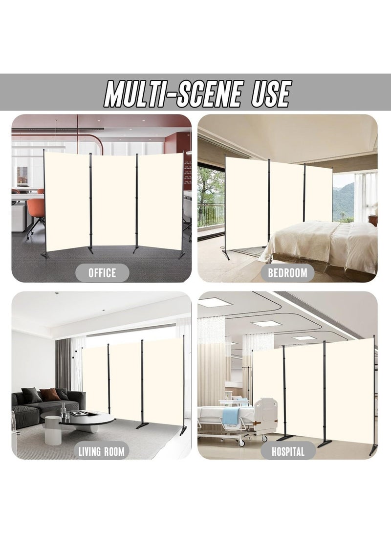 WALALLA 3 Panels Room Divider, 6 Ft Tall Indoor Folding Privacy Panels Screen, Portable Partition Separator, Freestanding Separation Temporary Wall, Room Partition Wall Dividers for Home Office - Image 2