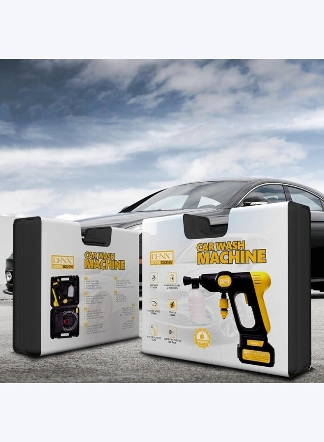 دينكس ماكينة غسيل السيارات غسالة الضغط العالي 21 فولت - غسالة السيارة - مسدس غسيل كهربائي لاسلكي محمول بالضغط العالي، يستخدم لتنظيف الأرضيات في غسيل السيارات وسقي الحديقة | 180W - Image 5