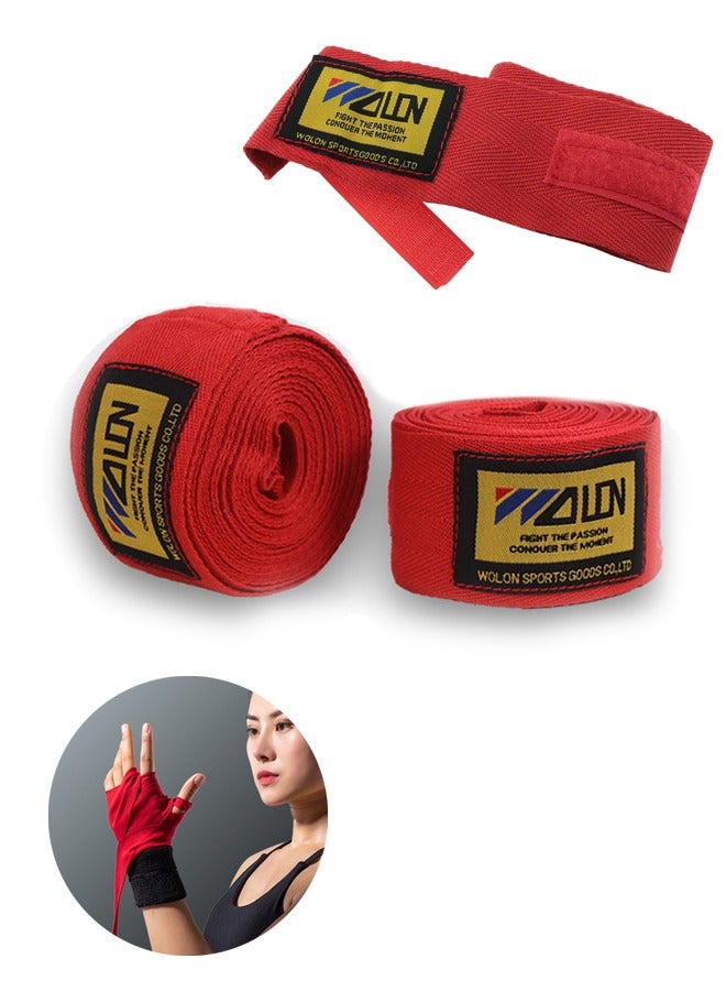Generic Level 2 Boxing Hand Wrap Premium Handwraps semi Elastic Hand Wraps with Thumb Loop for Boxing, MMA and Other Martial Arts 2.5m for Men  Women - Image 1