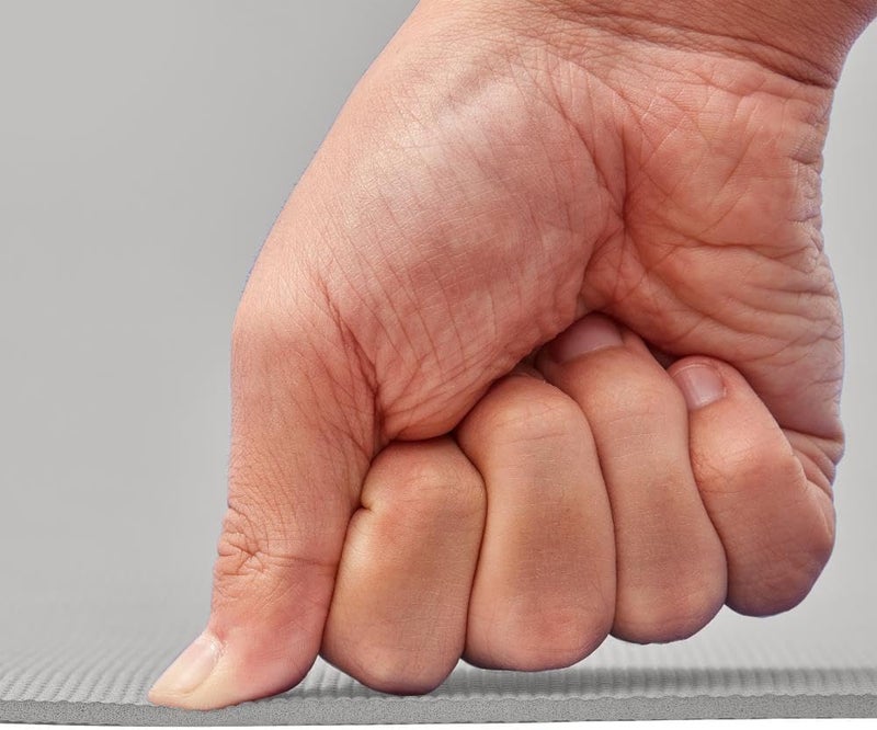 ريبوك حصيرة يوغا ريبوك بسماكة 4 مم بلون رمادي فاتح – خفيفة ومقاومة للانزلاق لممارسة اليوغا والتمدد - Image 3