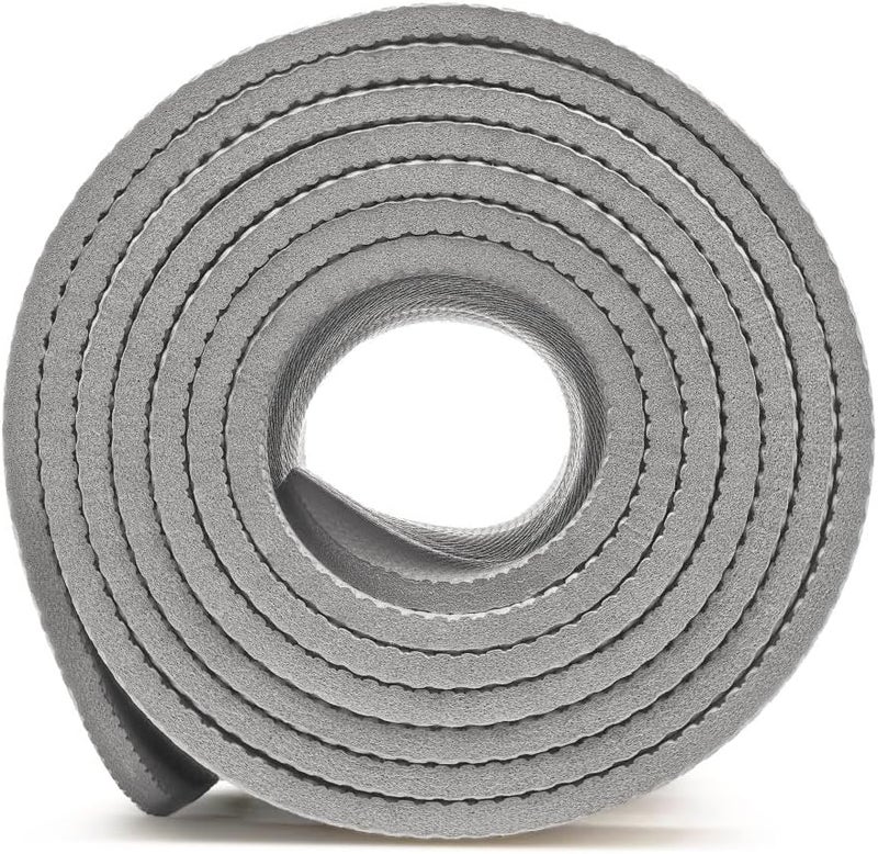 ريبوك حصيرة يوغا ريبوك بسماكة 4 مم بلون رمادي فاتح – خفيفة ومقاومة للانزلاق لممارسة اليوغا والتمدد - Image 4