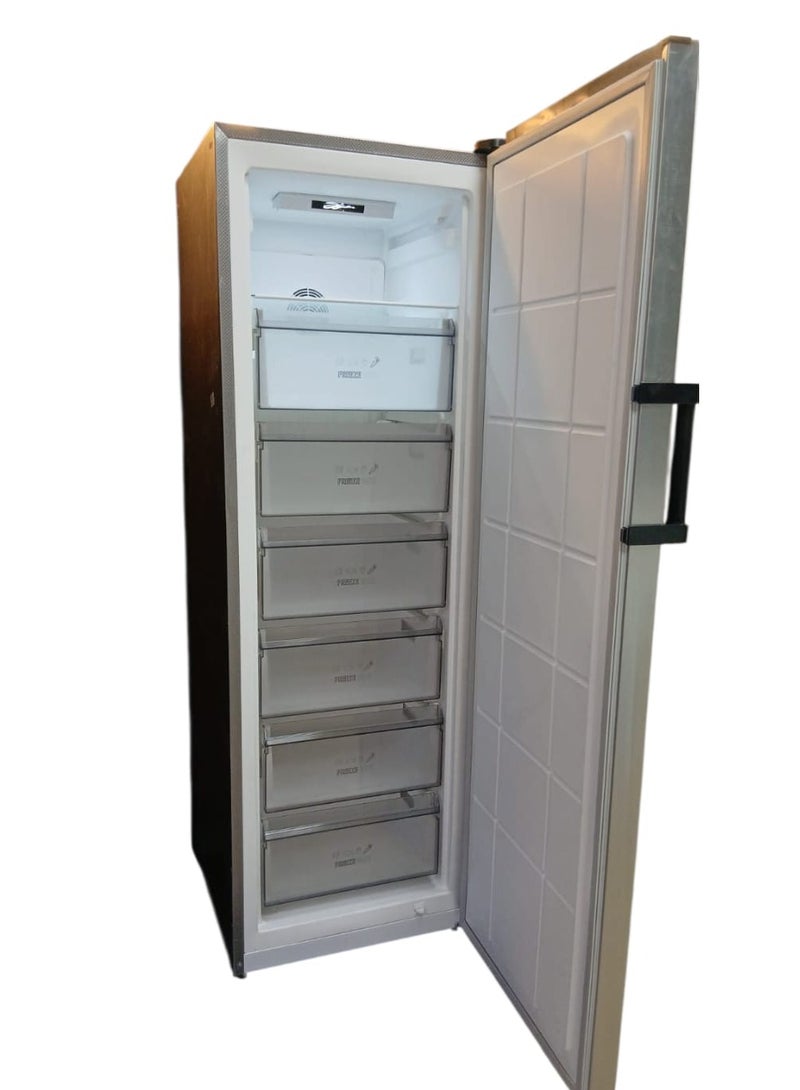 Unionaire 7-Drawer Top Shelf No-Frost Inverter Digital Deep Freezer, Silver Color, 355L - Image 2